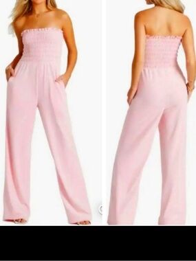 Juicy Couture Smocked Jumpsuit With Straps Sz XL